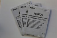 Nikon Benutzerhandbuch für 18-55mm Objektiv AF-P DX mehrsprachig Brandenburg - Frankfurt (Oder) Vorschau