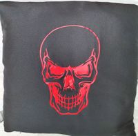 Kissenbezug 40 x 40cm schwarz mit Druck Totenkopf Niedersachsen - Weyhe Vorschau