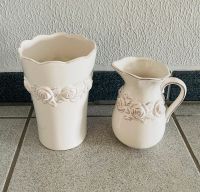 Blumenvase & Milchkännchen mit Rosenverzierung Landhausstil❤️ Schleswig-Holstein - Schleswig Vorschau