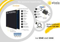 Balkonkraftwerk 860Wp doppelseitig Glas/Glas (EU) mit 600W/800W Kiel - Russee-Hammer Vorschau