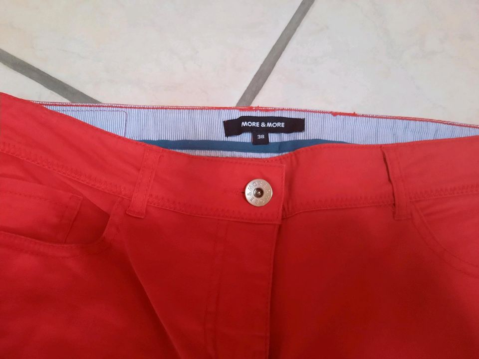 3/4 Hose Caprihose Gr. 38 rot More & More Heather Jeans in Landshut