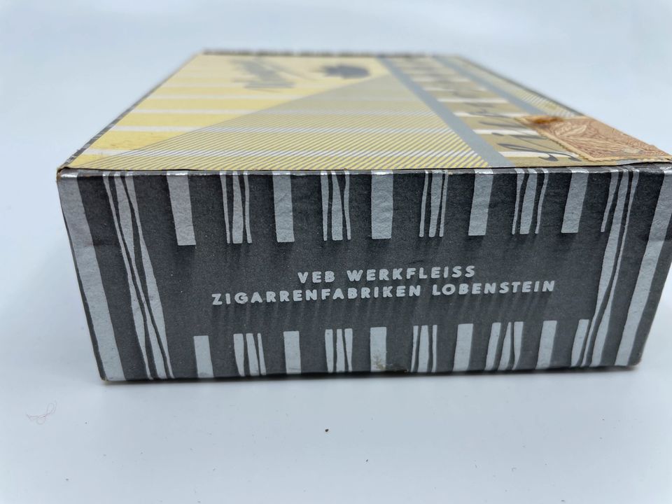 DDR Zigarrenkiste VEB Werkfleiß Silberfunken 1956 in Münchberg