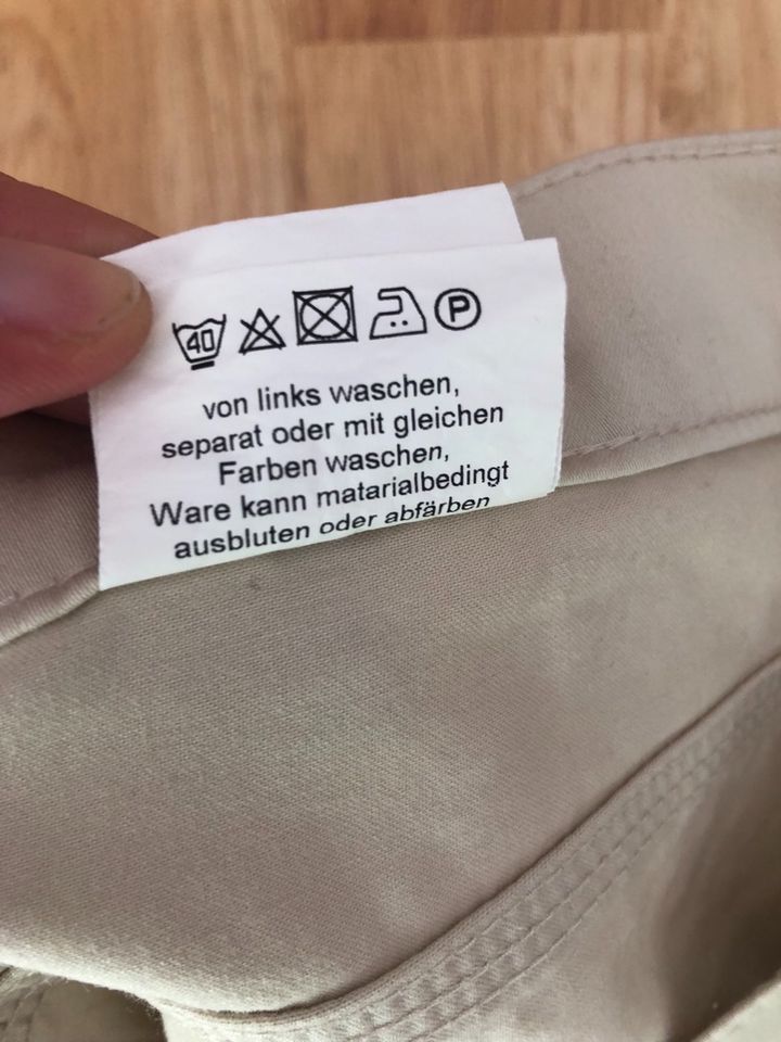 Walbusch Sommerhose, Slim fit, beige, Kurzgröße, M in Halle