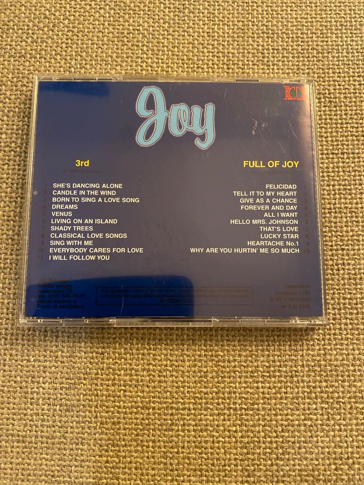 Joy 3rd CD Full of Joy Den Harrow Blue System in Wolfenbüttel