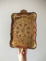 Vintage Tablett Barock Verzierung edel Gold Holz Retro deko Nürnberg (Mittelfr) - Mitte Vorschau