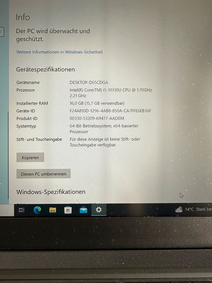 Lenovo Thinkpad T14 Intel i5 (10th Gen) in Lübeck