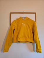 PUMA Damen Crop Hoodie S Senfgelb | Gelb Pullover | Top Zustand Wuppertal - Elberfeld Vorschau