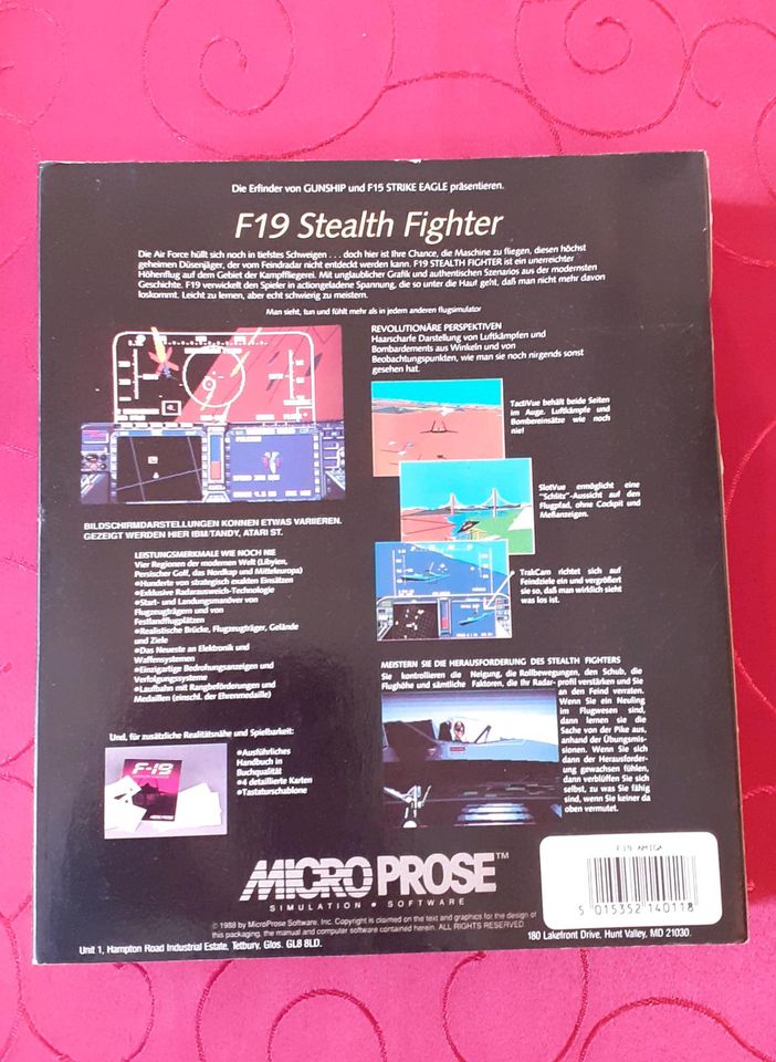 F-19 STEALTH FIGHTER Vintage Computergame Flugsimulator Amiga 500 in Nürnberg (Mittelfr)