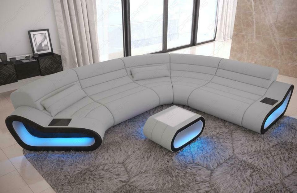 Sofa Polster Wohnlandschaft Couch CONCEPT C Form Polsterecke LED in Berlin