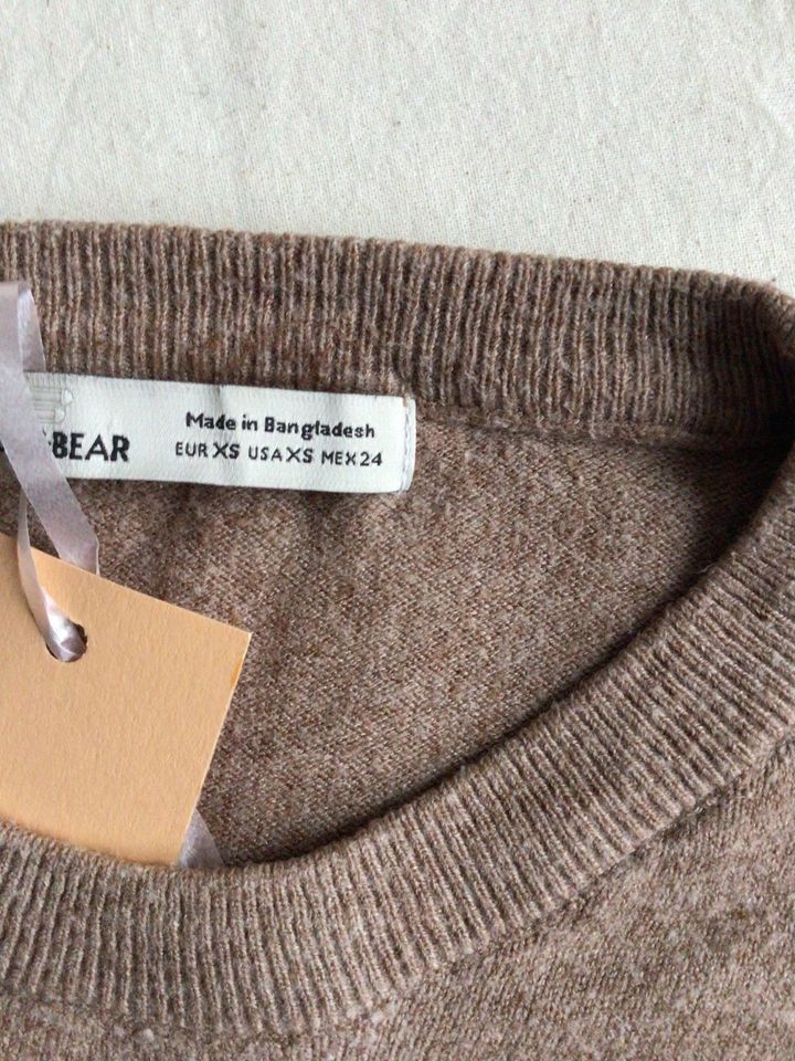 ⚫️ Pulli Gr. XS, pull& Bear, braun, Damen, Mädchen, Pullover 164 in Stuhr