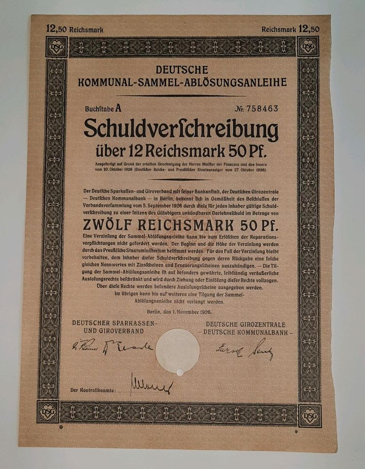 Historisch Ostpreußen Berlin Köln antik Antiquität Wertpapier Lot in Recklinghausen