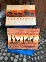 Wandbild / Wandbilder Giraffe / Elefant 80x60cm Hessen - Hünfelden Vorschau