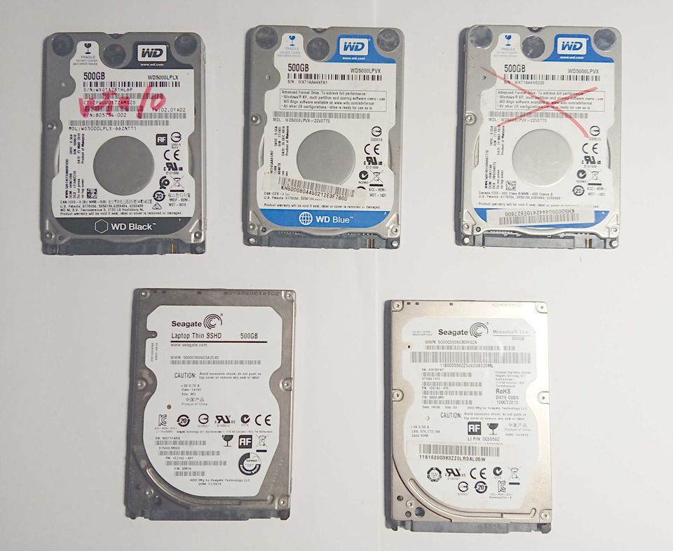 5x 500GB HDD 2,5 Zoll_Seagate & WD in Berlin