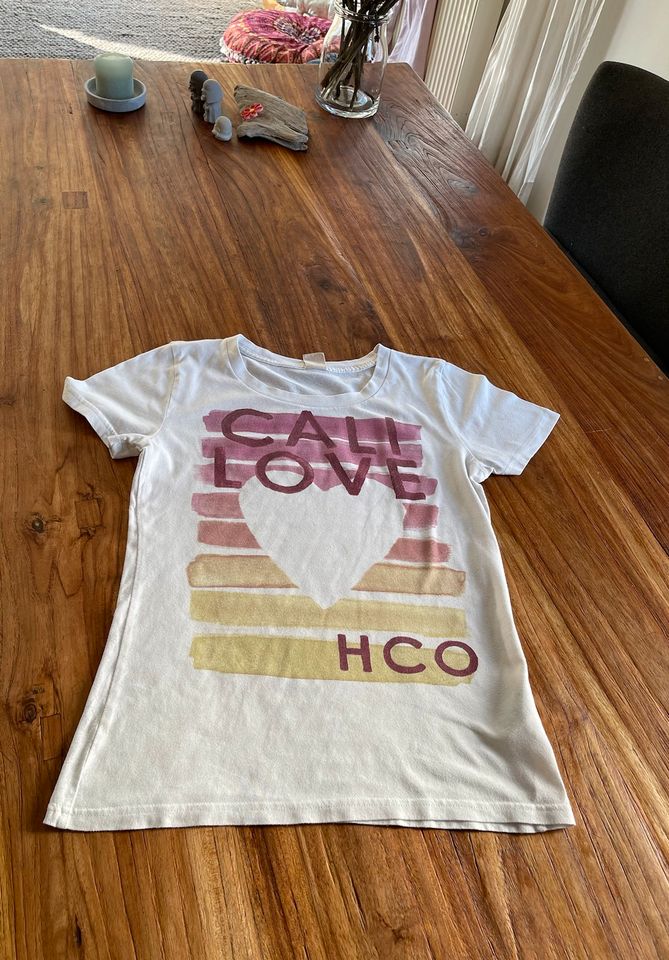 Hollister Shirt top Cali love HCO weiß gelb orange rot T-Shirt in Fürth