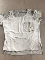 Sommer-T-Shirt Gr. 40 grau mit Glitzer, gebrauchter guter Zust. Bayern - Kissing Vorschau