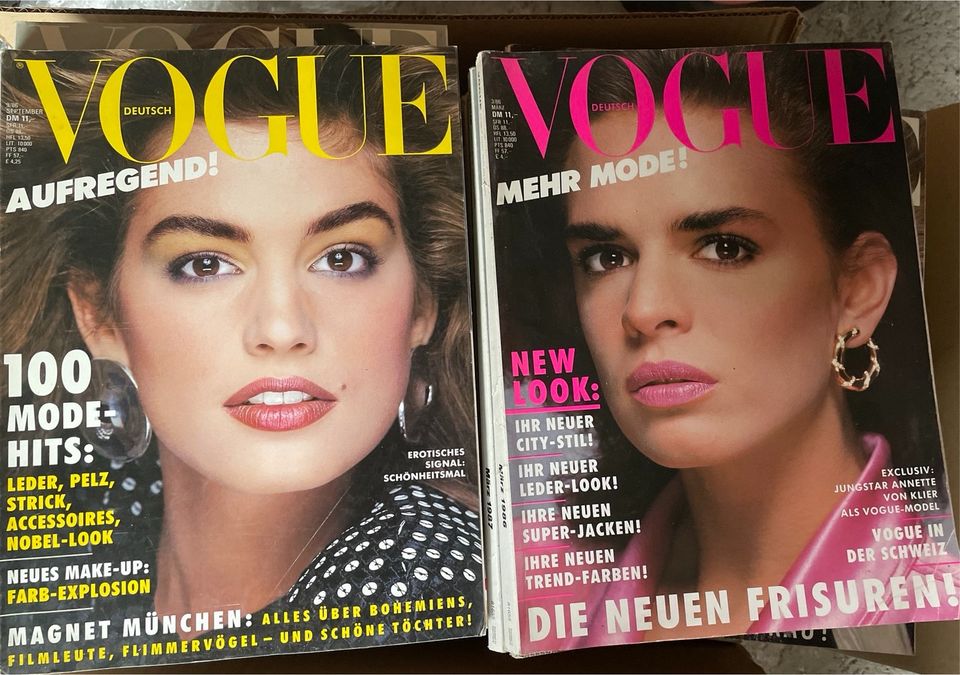 Vogue Zeitschrift Magazin Mode 80er 90er Jahre Sammlerstücke rar in Bayern  - Untermeitingen | eBay Kleinanzeigen ist jetzt Kleinanzeigen