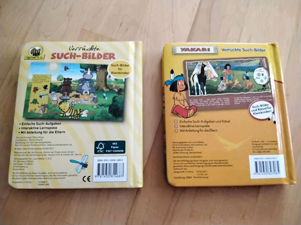 Bücher "Verrückte Suchbilder" von Janosch und Yakari 2er Set neu! in Mamming