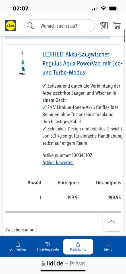 Leifheit Akku Saug/Wischer NP 200€ in Jülich