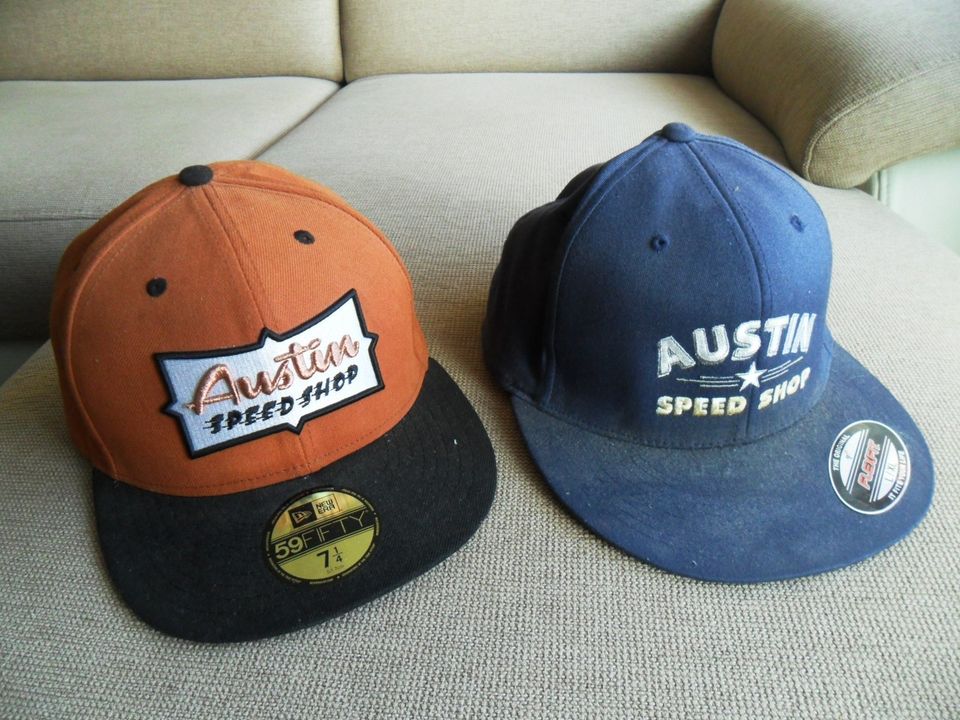 2 Caps Jesse James West Coast Choppers Austin Speed Shop,selten ! in Castrop-Rauxel