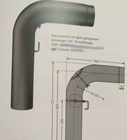 Rauchrohrset rund, DN150, inkl.Drosselklappe, DWF, schwarz - neu Borsdorf - Zweenfurth Vorschau