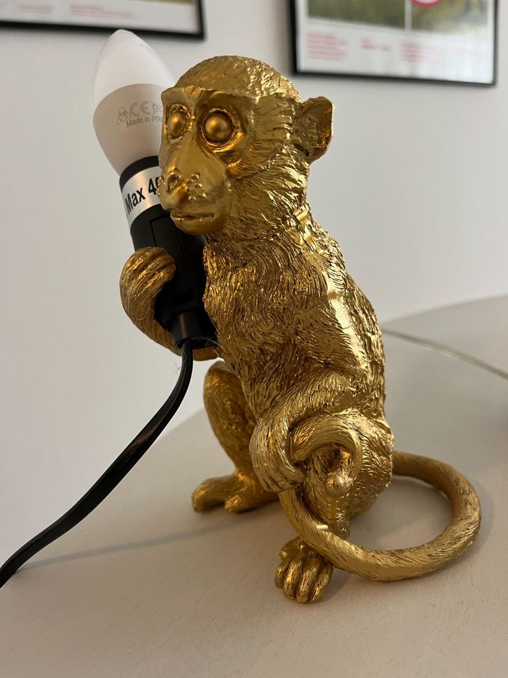 Kleine Stehlampe goldenes Äffchen in Dresden