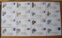16 Briefumschläge neue Postleitzahlen Deutschland, Briefmarken Bayern - Würzburg Vorschau