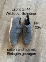 neuwertig Esprit Herren Schnürer Gr.44 Echtleder blau Wildleder Niedersachsen - Bohmte Vorschau