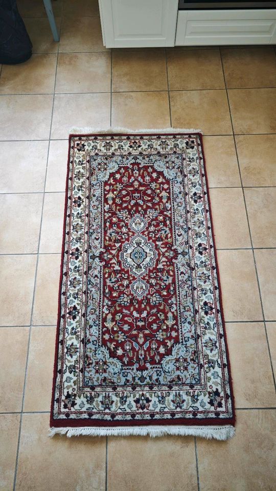 Schöner indischer Teppich Schurwolle 139x72/ orientalischer Teppi in Wuppertal