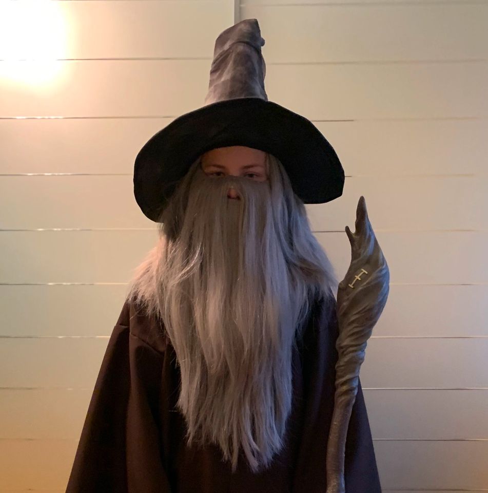 Gandalf Zauberstab, Bart Perücke, Umhang, Herr der Ringe, Cosplay in Teltow