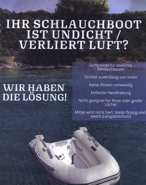 RESERVIERT   5 Liter Schlauchboot Dicht-Mittel Undichtigkeit in Leer (Ostfriesland)