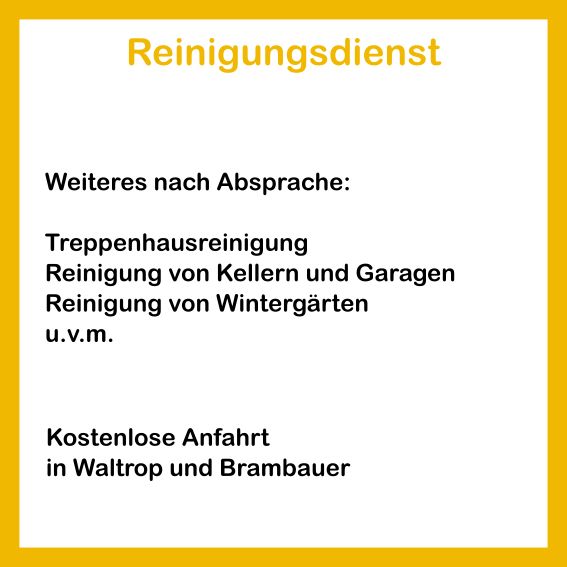 Reinigung - Putzen von Wohnungen u. Häusern - Umzugsreinigung in Waltrop