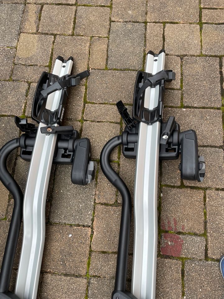 2x + 1x THULE 598 ProRide Fahrradträger Dach silber in Berlin