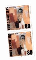 Ungestempelte Doppel-Briefmarke Kurt Schwitters Bayern - Kirchham Vorschau