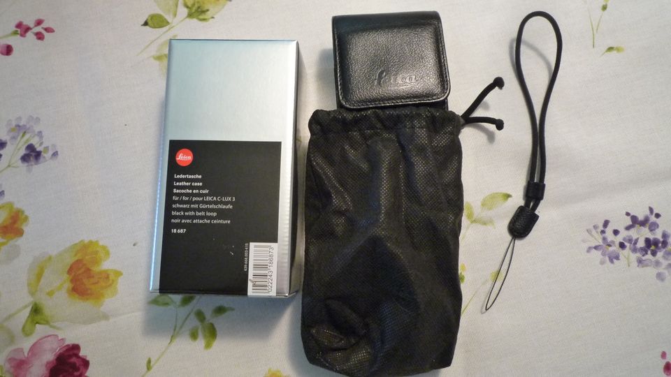 Leica C-LUX 3 Echtledertasche und Halteriemen+Leica Anstecker in Minden