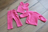 3-teiliges Fleece-Set Gr. 74: Hose, Sweat-Shirt, Pullunder, pink Thüringen - Schleiz Vorschau