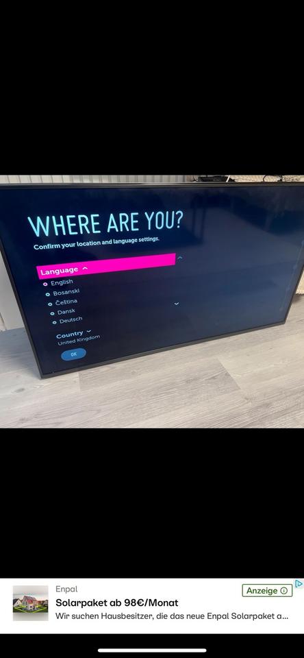 LG Fernseher 49SK8100LLA – gebraucht, mit Fehler (hackt), 49 Zoll in Hamburg