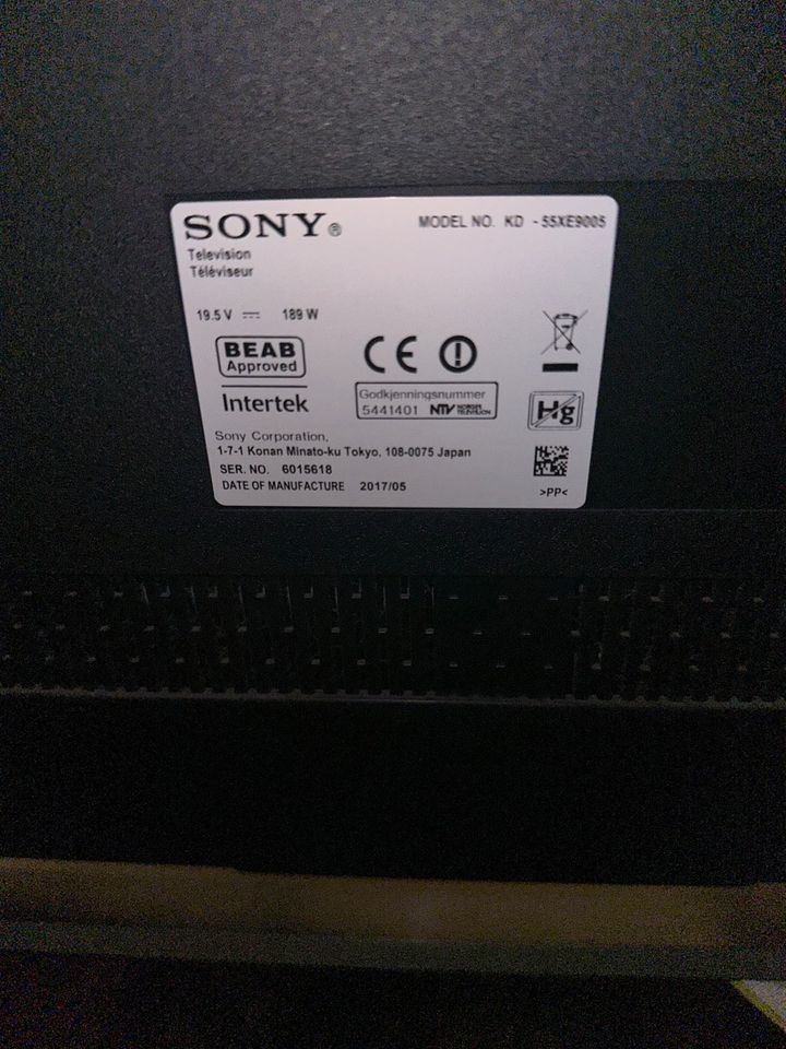 Defekter TV Sony KD-55XE9005BAEP in Wesel