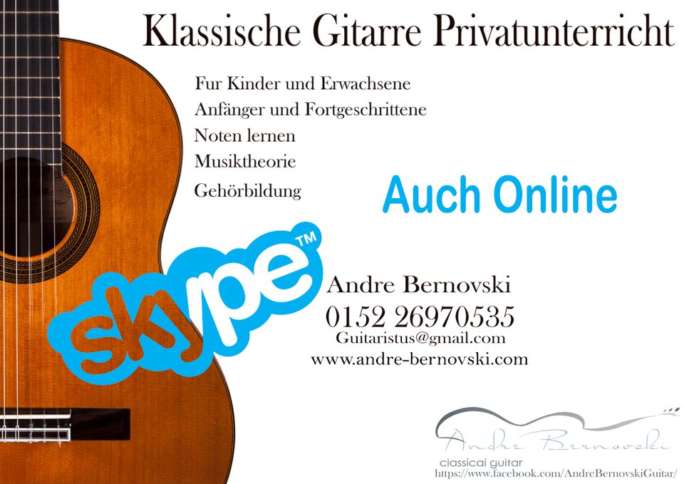 ONLINE Gitarrenunterricht bei einem Professionellen Gitarrist in München