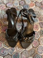 Neu ♦️ Sandalette, Gr. 39, Leder, Schwarz ♦️ Nordrhein-Westfalen - Vreden Vorschau