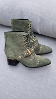 Nieten Schuhe grün Stiefeletten Köln - Ehrenfeld Vorschau