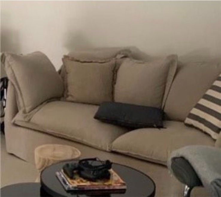 2 x Sofa Couch 3-Sitzer Webstoff 200 x 90 mediterraner Stil in Moers
