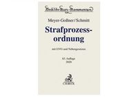 Meyer-Goßner/Schmitt, StPO Kommentar (2020, 63. Auflage) München - Sendling Vorschau