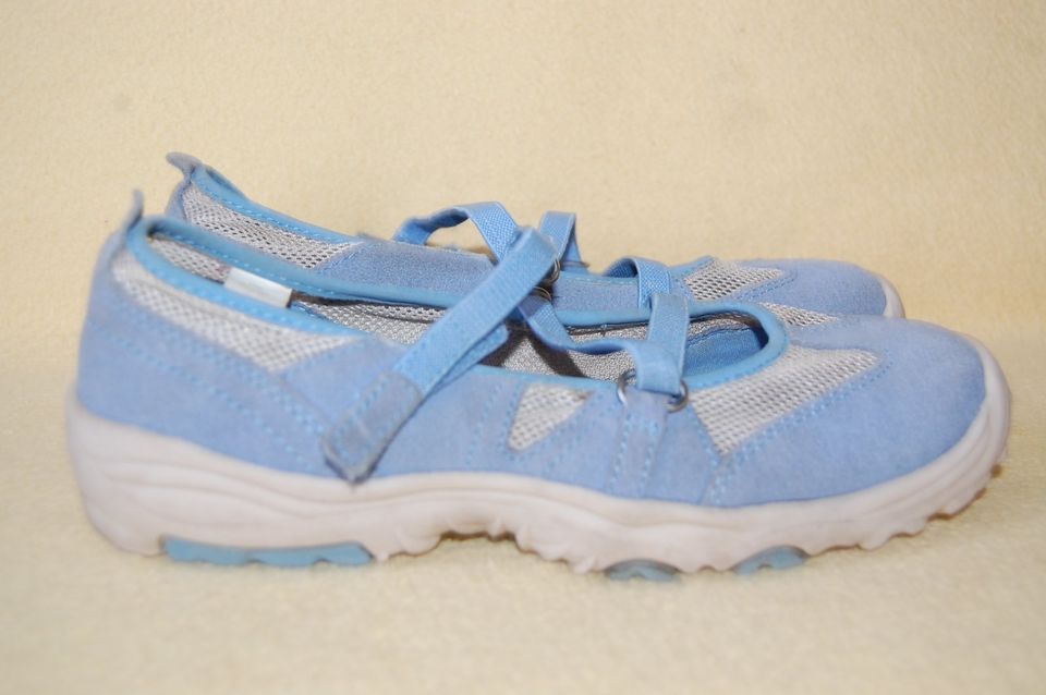 Wie NEU Ballerinas Schuhe Lands´end Mädchen hell blau Gr. 33 in Thale