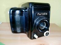 Perfekta Kamera, DDR, Fotoapparat mit Ledertasche Sachsen - Netzschkau Vorschau