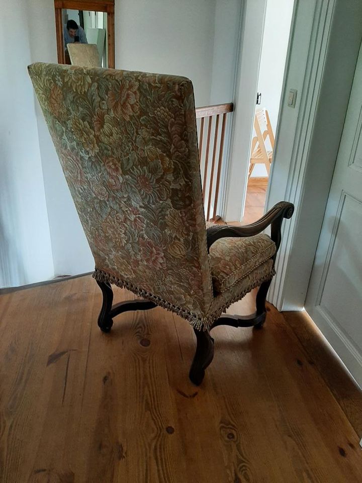 Antiker Herren Sessel - schöne Polsterung - Unikat in Neckarsteinach