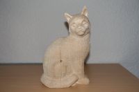 geschnitzte Katze Holzfigur 16cm echte Handarbeit Erzgebirge Sachsen - Eibenstock Vorschau