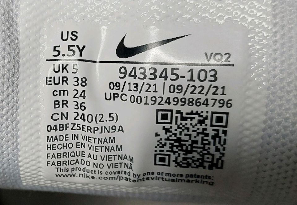 Nike Air Max weiß, Größe 38 - neuwertig in Obersulm