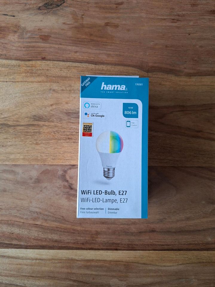 HAMA LED Glühbirne E27 Lampe Smart WLAN appgesteuert Leuchtmittel in Süßen