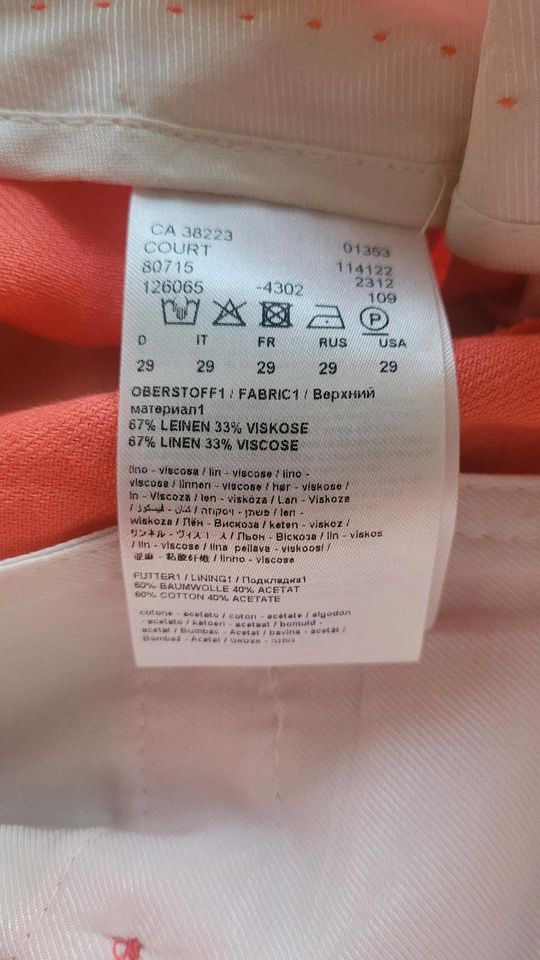 Drykorn High Waist Leinen Shorts Gr.29(36-38)orange NEU in Osnabrück