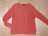 Strickjacke Damen Gr. L Biaggini Orange Zopfmuster Hessen - Erbach Vorschau